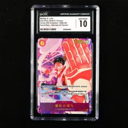 CGC 10 GEM MINT 2025 One Piece CHN Monkey D. Luffy EB02-061 SEC (Alt Art) - Image 1