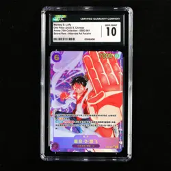 CGC 10 GEM MINT 2025 One Piece CHN Monkey D. Luffy EB02-061 SEC (Alt Art) - Image 2