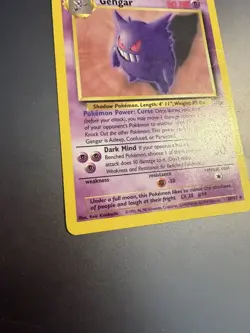 Pokemon TCG Fossil Gengar Non-Holo Rare Card 20/62 LP/MP - Image 4