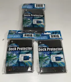Lot Of 3 Sealed 50 Ct. Ultra Pro Fantasy Deck Protectors Black For Yugioh Cards - Image 1