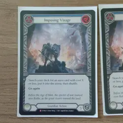 Flesh and Blood Imposing Visage Guardian Action EVR022 Card Lot 3 Cards - Image 3