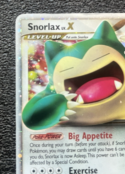 Pokemon Snorlax LV.X 111/111 Rising Rivals Holo Ultra Rare LP Card - Image 2