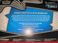 Pokemon TCG Scarlet Violet Black Bolt Tech Sticker Collection 3-Pack Blister 🔥 - Image 3