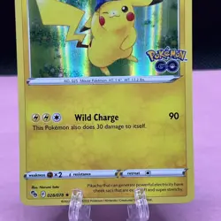 Pikachu 028/078 Holo Rare Pokemon Go LP - Image 3