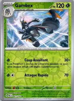 Carte Pokemon Gambex 021/193 Reverse - 2023 - Image 1