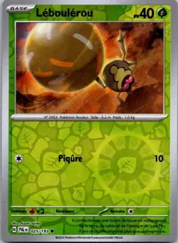 Carte Pokemon Leboulerou 025/193 Reverse 2023 - Image 1