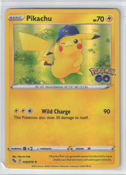 Pikachu (28) Holo Holo Rare Pokemon GO 028/078 NM - Image 1