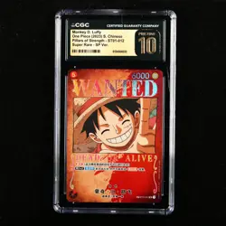 CGC 10 Pristine 2023 One Piece CHN Monkey D. Luffy ST01-012 SR SP Ver.(2) - Image 1