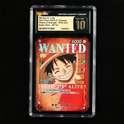 CGC 10 PRISTINE 2023 One Piece CHN Monkey D. Luffy ST01-012 SR SP Ver. - Image 2
