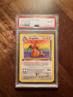 Pokemon TCG Fossil First Edition Non-Holo Dragonite Card 19/62 - Image 1
