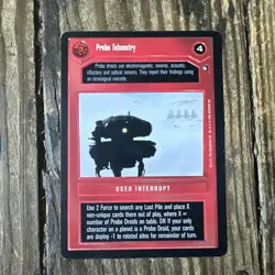 Star Wars CCG Probe Telemetry Card - Used Interrupt - Image 1