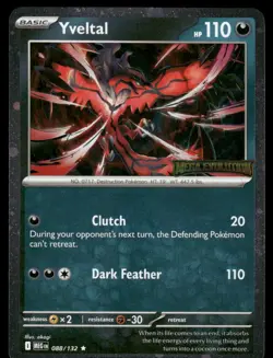 Pokemon Cards Yveltal 088/132 Mega Evolution STAMPED Rare NM - Image 1