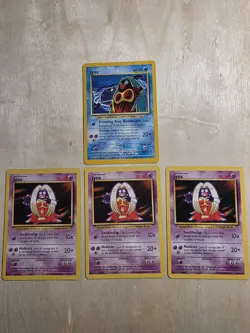 Jynx Pokemon Card Lot of 4 - Vintage Base Set & Neo Revelation Uncommon - Image 1