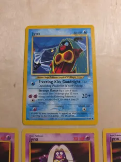 Jynx Pokemon Card Lot of 4 - Vintage Base Set & Neo Revelation Uncommon - Image 3