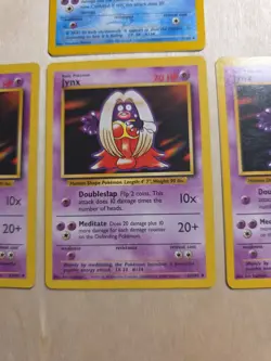 Jynx Pokemon Card Lot of 4 - Vintage Base Set & Neo Revelation Uncommon - Image 5