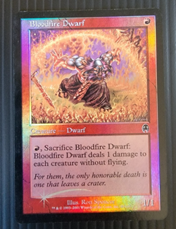 Magic the Gathering, Bloodfire Dwarf ,Apocalypse, FOIL, 56/143 - Image 1
