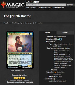 MTG Magic the Gathering Dr Doctor Who Commander Surge Foil The Fourth Doctor 4th - Image 3