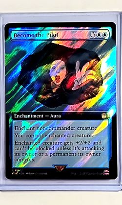 MTG Magic the Gathering Dr Who Doctor Who Surge Foil Borderless Become the Pilot - Image 1