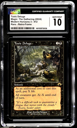 2024 MTG Magic the Gathering MH3 Moder Horizons 3 Retro #412 Toxic Deluge CGC 10 - Image 1