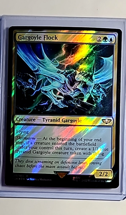 2022 MTG Magic the Gathering Warhammer 40000 40k Surge Foil #123 Gargoyle Flock - Image 1