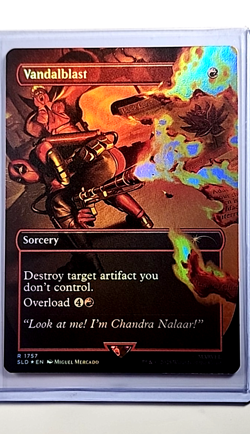 2025 MTG Magic the Gathering Secret Lair Deadpool Borderless Foil Vandalblast - Image 1