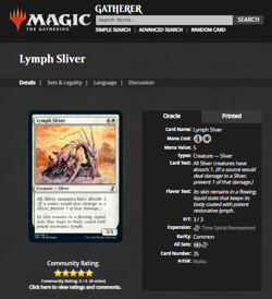 2020 MTG Magic the Gathering TSR Time Spiral Remastered #25 Lymph Sliver - Image 3