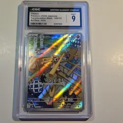 Timburr 109/101 CGC 9 Sv6 Transformation Mask Art Rare Holo Japanese Pokemon TCG - Image 1