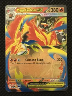 Mega Emboar EX 035 Promo Double Rare ME: Ascended Heroes Pokemon NM - Image 1