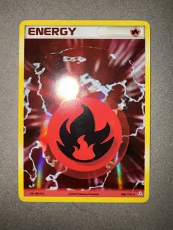 Pokemon Fire Energy 106/110 Holon Phantoms Holo Rare Basic 2006 English Card - Image 1