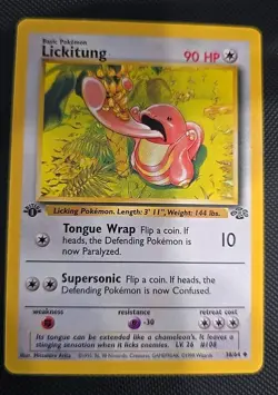 Pokemon Card Lickitung 38/64 Jungle Regular 1st Edition - Image 1