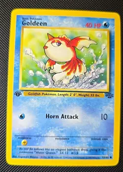 Pokemon TCG Goldeen Jungle Card 53/64 Regular Common 1st Edition - Image 1