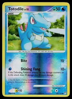 Pokemon Card - Totodile Mysterious Treasures 106/123 Reverse Holo Common - Image 1