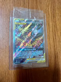 Sealed Crimp Error Moltres & Zapdos & Articuno GX pokemon card Stained Glass Tri - Image 1