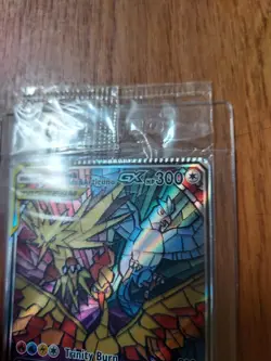 Sealed Crimp Error Moltres & Zapdos & Articuno GX pokemon card Stained Glass Tri - Image 3