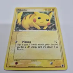 Pokemon Pikachu 74/112 Regular EX FireRed & LeafGreen 50 HP Plasma Basic Common - Image 3