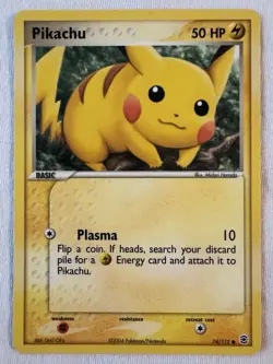 Pokemon Pikachu 74/112 EX FireRed & LeafGreen Common Regular 50HP 2004 - Image 1