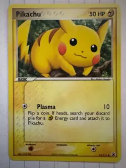 Pokemon Pikachu 74/112 EX FireRed & LeafGreen Regular Common Basic 50 HP English - Image 1