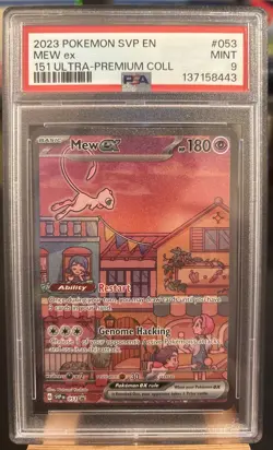 Pokemon TCG Mew Ex Scarlet & Violet 151 UPC Promo SvP 053 PSA Mint 9 - Image 1