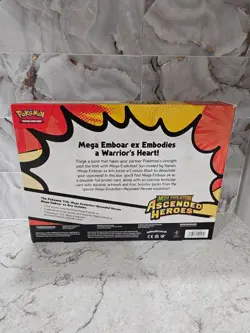 Pokemon TCG - Mega Evolution Ascended Heroes Mega Emboar EX Box Sealed - Image 2