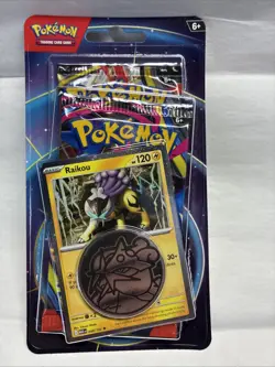 Pokemon TCG 2 Pack Blister Raikou Promo Coin Sealed Booster Packs Same Day Ship - Image 1