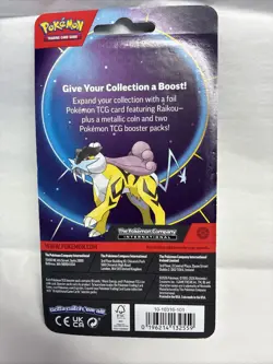 Pokemon TCG 2 Pack Blister Raikou Promo Coin Sealed Booster Packs Same Day Ship - Image 2