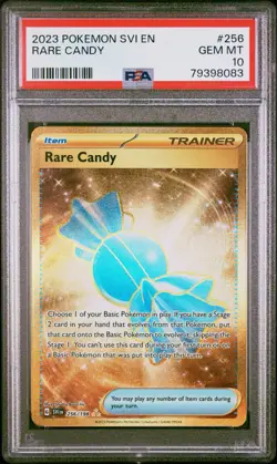 2023 POKEMON SVI EN-SCARLET & VIOLET HYPER RARE #256 RARE CANDY PSA 10 - Image 1