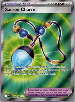 Sacred Charm 122/094 Ultra Rare Phantasmal Flames Pokemon Holo Near Mint - Image 1