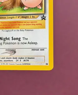 Pokemon 2001 Black Star Promo #36 Igglybuff, Wizards of the Coast Vintage - Image 5