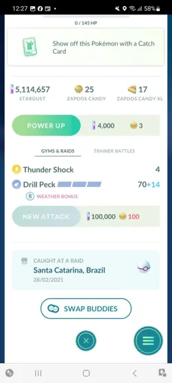 Pokemon Go Legendary Zapdos ( Normal ) - Image 2