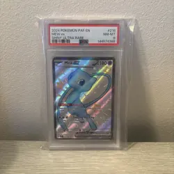 2024 POKEMON PAF EN-PALDEAN FATES SHINY ULTRA RARE #216 MEW EX PSA 8 - Image 1
