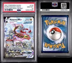 Pokemon Evolving Skies Rayquaza VMAX 218/203 Alternative Art Alt Holo PSA 10 - Image 3