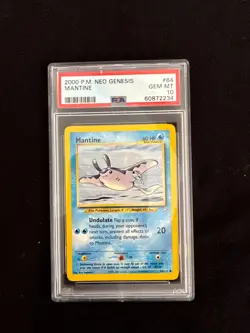 2000 Pokemon Neo Genesis Mantine #64 PSA 10 GEM MINT *LOW POP* - Image 1