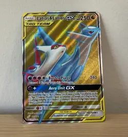 Pokemon Latias & Latios GX TAG TEAM Ultra Rare Full Art Holo 169/181 Sm-Team Up - Image 3