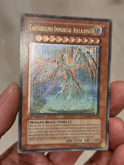 Yugioh Misprint Foil Shift Ultimate Rare Earthbound Immortal Asclla Piscu 1st LP - Image 2